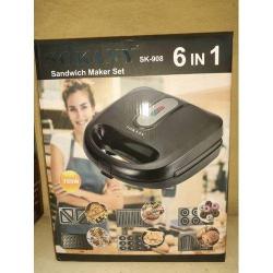 Sokany | Premium 6 In 1 Waffle / Grill /Toaster- Sandwich Maker- deluxe.com.ng