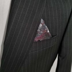 EXECUTIVE DARK GREY STRIPPED TURKEY SUIT WITH ONE BUTTON-deluxe.com.ng