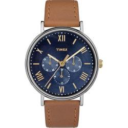 TIMEX TW2R29100 MEN’S SOUTHVIEW TAN LEATHER MEDIUM SIZE WATCH