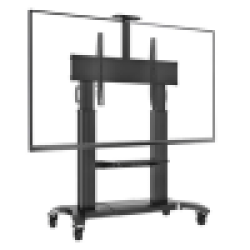 Video Conferencing Equipment Floor Stand for 60″-100″ Screen With Camera Tray and Codec Shelf