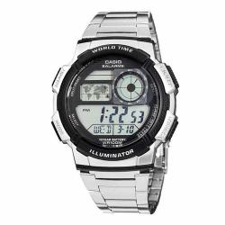 CASIO AE1000WD-1AV MEN’S SILVER-TONE DIGITAL WATCH - deluxe.com.ng