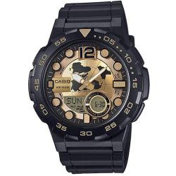 Casio AEQ100BW-9AV Men’s Gold Face ‘3D Dial’ Quartz Resin Watch 