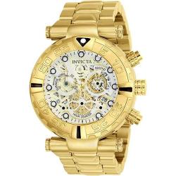 Invicta 24990 Men’s Subaqua Quartz Chronograph Silver, Gold Dial Large Size Watch 