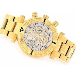 Invicta 24990 Men’s Subaqua Quartz Chronograph Silver, Gold Dial Large Size Watch 