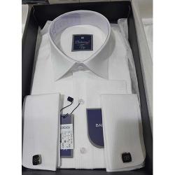 BALENCIAGA EXQUISITE WHITE STRIPPED LONG SLEEVE SHIRT WITH CUFFLINGS | AVAILABLE IN ALL SIZES (SWNL) (N) - deluxe.com.ng
