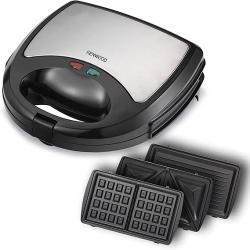 Kenwood 3 In 1 Compact Size Bread Toaster/Sandwich Maker | SMM01.A0BK - deluxe.com.ng