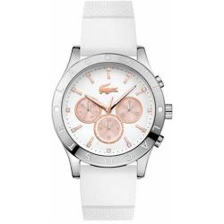 LACOSTE 2000940 WOMEN'S CHARLOTTE STAINLESS STEEL WHITE SILICONE LARGE WATCH
