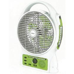 Lontor Rechargeable Table Fan With USB & Radio 