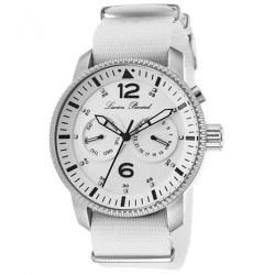Lucien Piccard LP-13017-02-WHT Men’s Expeditor White Dial Fabric Strap Watch