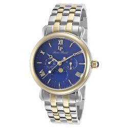 Lucien Piccard LP-40007-SG-33 Men’s Sierra Multi-Function Blue Dial Two-Tone Stainless Steel Watch