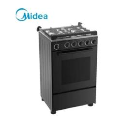 Midea Gas Cooker 24BMG4G058-I with 4 Gas Burners 60 x 60 Black - Deluxe.com.ng