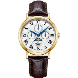 ROTARY GS05328/01 MEN’S WINDSOR GOLD CASE MULTIFUNCTION MEDIUM WATCH