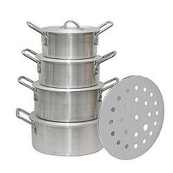Hoffner 5 Piece Aluminium Stock Pot With Steamer