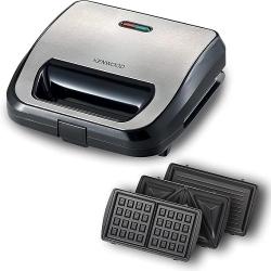 Kenwood 3-In-1 Sandwich Maker, Grill, Waffle, Toasted Sandwich | SMM02.000SI  - deluxe.com.ng