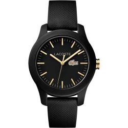 LACOSTE 2000959 UNISEX LACOSTE 12.12 ANALOG BLACK SILICONE (SMALL) WATCH