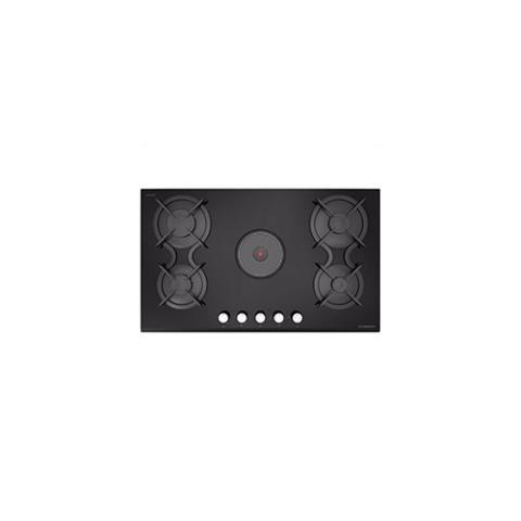 KITCHENCRAFT 90CM 4 GAS + 1 HOTPLATE  BURNER HOB | BLACK | GHL902EH - deluxe.com.ng