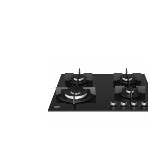 BEKO 60CM 3GAS + 1 BURNER BLACK GAS HOB HQAW64222S-deluxe.com.ng