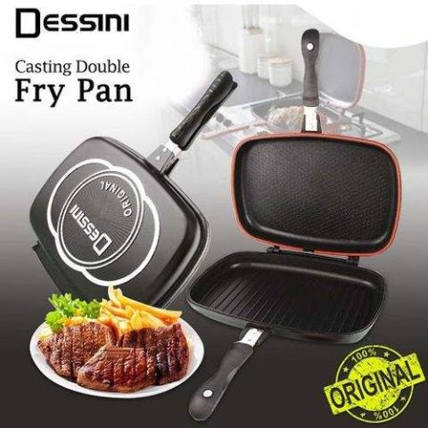 Dessini | Double Sided Die Cast Non-Stick Barbeque Grill/Pan- deluxe.com.ng