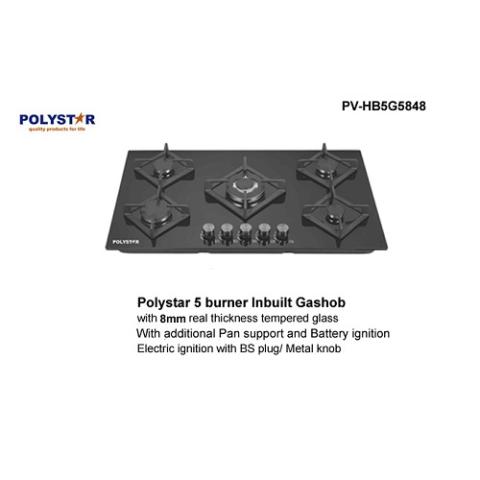 POLYSTAR 8MM 5 GAS BURNER TEMPERED GAS HUB – PV-HB5G5848 - deluxe.com.ng