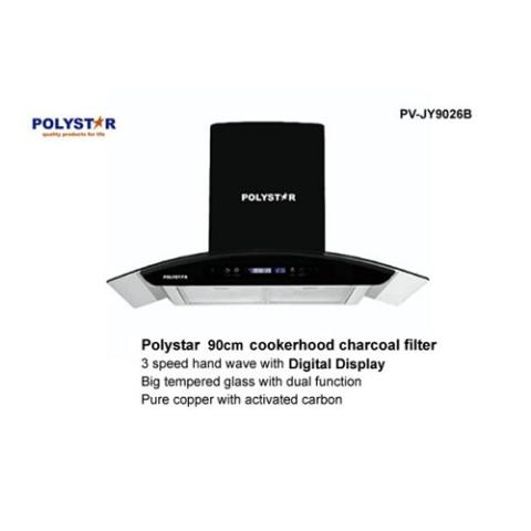 POLYSTAR 90CM COOKER RANGEHOOD, DIGITAL DISPLAY – PV-JY9026B - deluxe.com.ng