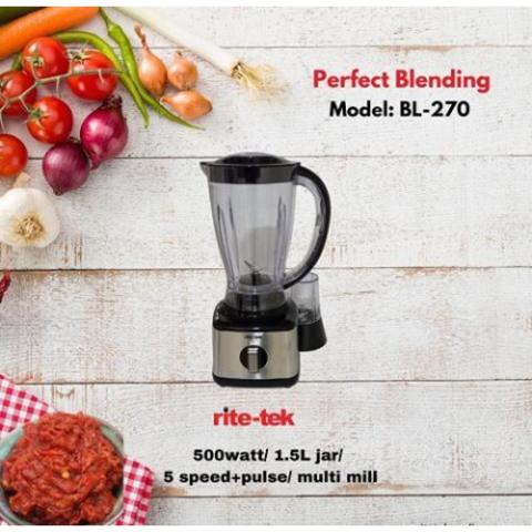 RITE-TEK BLENDER | BL270 |500W - Deluxe.com.ng