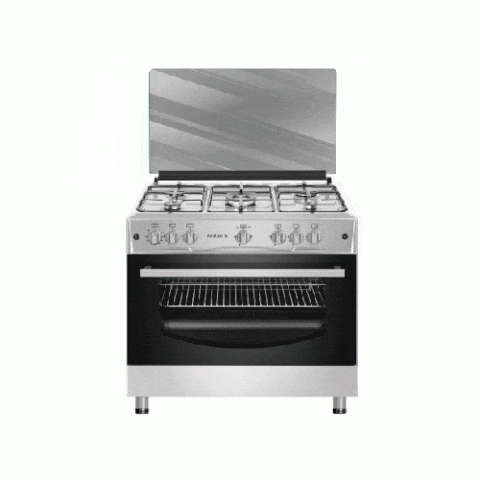 MAXI 60*90 (5B) 5 Gas Burner Gas Cooker, Inox - deluxe.com.ng