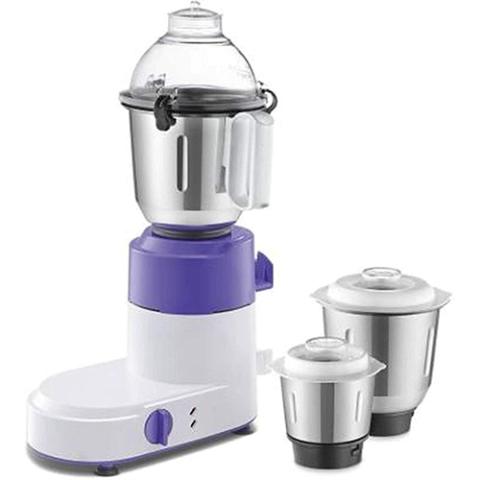 USHA MIXER GRINDER | MG 3754 Optima Pro 500 Mixer Grinder (3 Jars, White,Purple) - Deluxe.com.ng