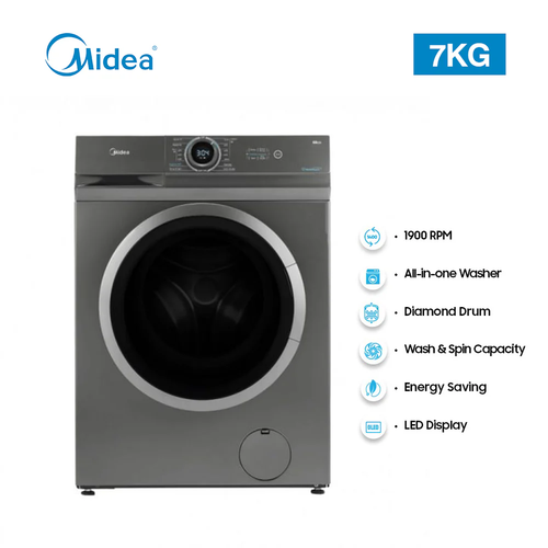 Midea 7kg Fully Automatic Front Load Washing Machine | MF100W70/T - deluxe.com.ng